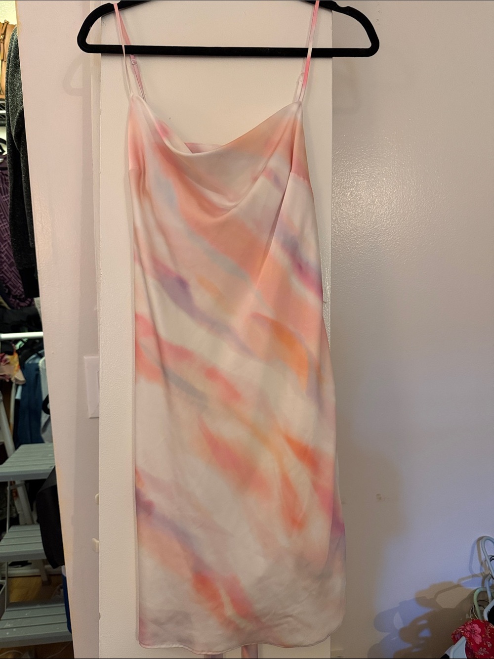 Express Light Pink Tie-Dye Slip Cami